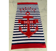 Пляжное полотенце 75х150 (Anchor-Pacific-Sailor1925-red-blue-white)